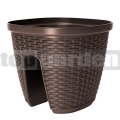 Květináč na zábradlí Casa Mesh hnědý 515014
