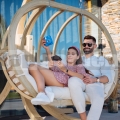 Zahradní závěsná houpačka Kacper cappuccino