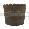 Hordó virágcserép Country 24 cm barna 515258