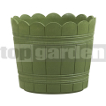 Hordó virágkaspó Country 24 cm zöld 515261