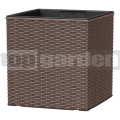 Négyszögletes virágcserép Casa Mesh barna 517590 Emsa