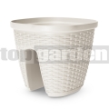 Korlát virágcserép Casa Mesh fehér 515012