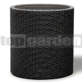 Rattan virágcserép Cylinder - M antracit
