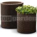 Rattan virágcserép Cylinder - S brown