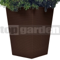 Rattan utánzatú virágcserép - L brown 228925