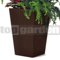 Rattan utánzatú virágkaspó - M brown 228975