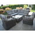 Rattan sarok kertibútor Salvínia Grey Low