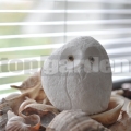 Bagoly szobor fehér 8 cm