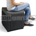 Kerti rattan taburett AG 213785