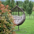 Függő rattan fotel Veget Brown állvánnyal