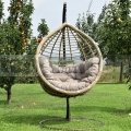 Függő rattan fotel Veget Natur állvánnyal