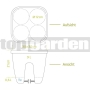 Kvetináč na zábradlie My City Garden White 515015