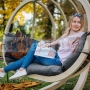 Záhradná závesná hojdačka Kacper šedá