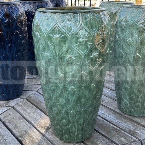 Amfora Calliope Moss Green 90 cm – vysoký keramický květináč Amfora Calliope Moss Green 90 cm – vysoký keramický květináč