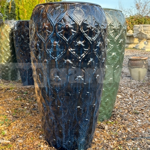 Amfora Calliope Pacific Blue 90 cm – vysoký keramický květináč Amfora Calliope Pacific Blue 90 cm – vysoký keramický květináč