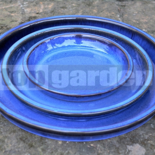 Glazovaná podmiska Blue 35 cm