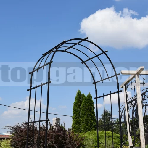 Kovová pergola čierna Kovová pergola čierna
