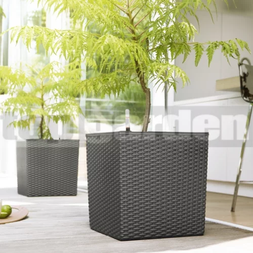 Kvetináč kocka Casa Mesh antracit 517589 Emsa