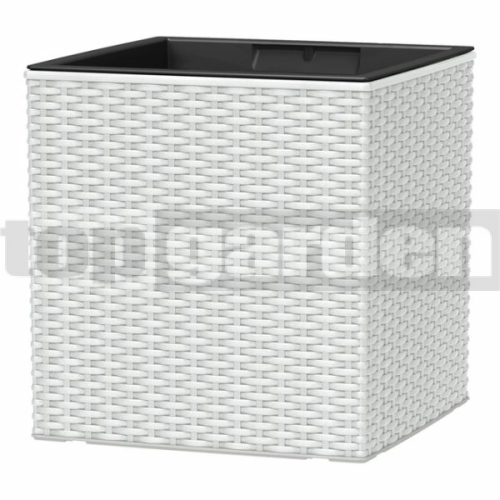 Négyszögletes virágcserép Casa Mesh fehér 517588 Emsa