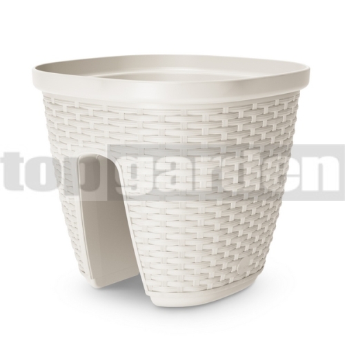 Korlát virágcserép Casa Mesh fehér 515012
