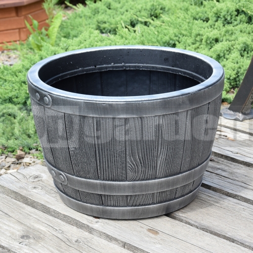 Műanyag virágcserép Blenheim 40cm ezüst 238969 Műanyag virágcserép Blenheim 40cm ezüst 238969