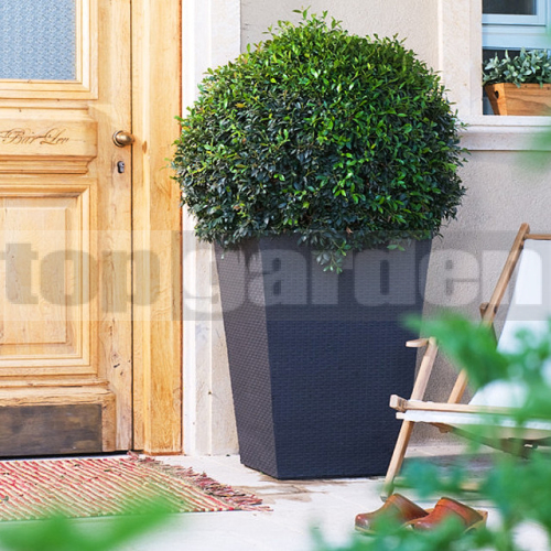 Rattan utánzatú virágkaspó - L antracit 228926 Rattan utánzatú virágkaspó - L antracit 228926