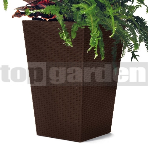 Rattan utánzatú virágkaspó - M brown 228975 Rattan utánzatú virágkaspó - M brown 228975