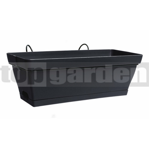 Truhlík s háčikmi Window Box antracit