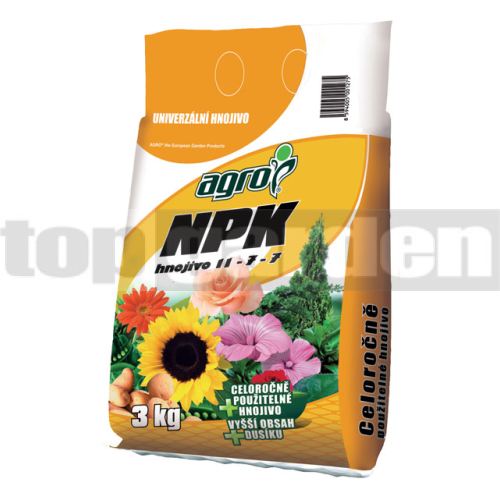 Univerzálne hnojivo NPK 3 kg AGRO CS
