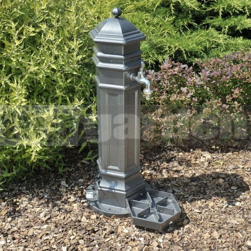 Zahradní vodovodní sloupek PISA hammer stříbro