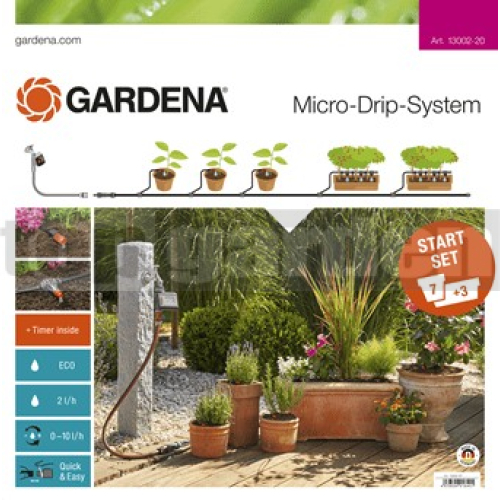 Indulókészlet cserepes növényekhez M automatikus Gardena 13002-20