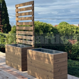 Drevený kvetináč s mriežkou Pinus XL